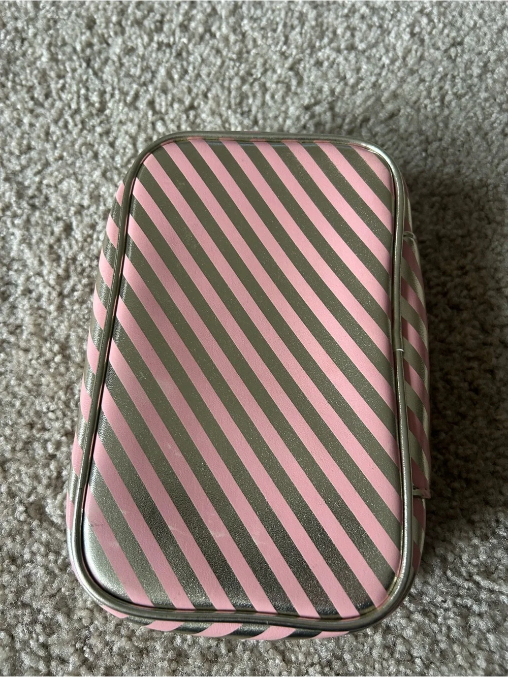Too Faced Gold with Pink Accent Makeup Organizer Pouch